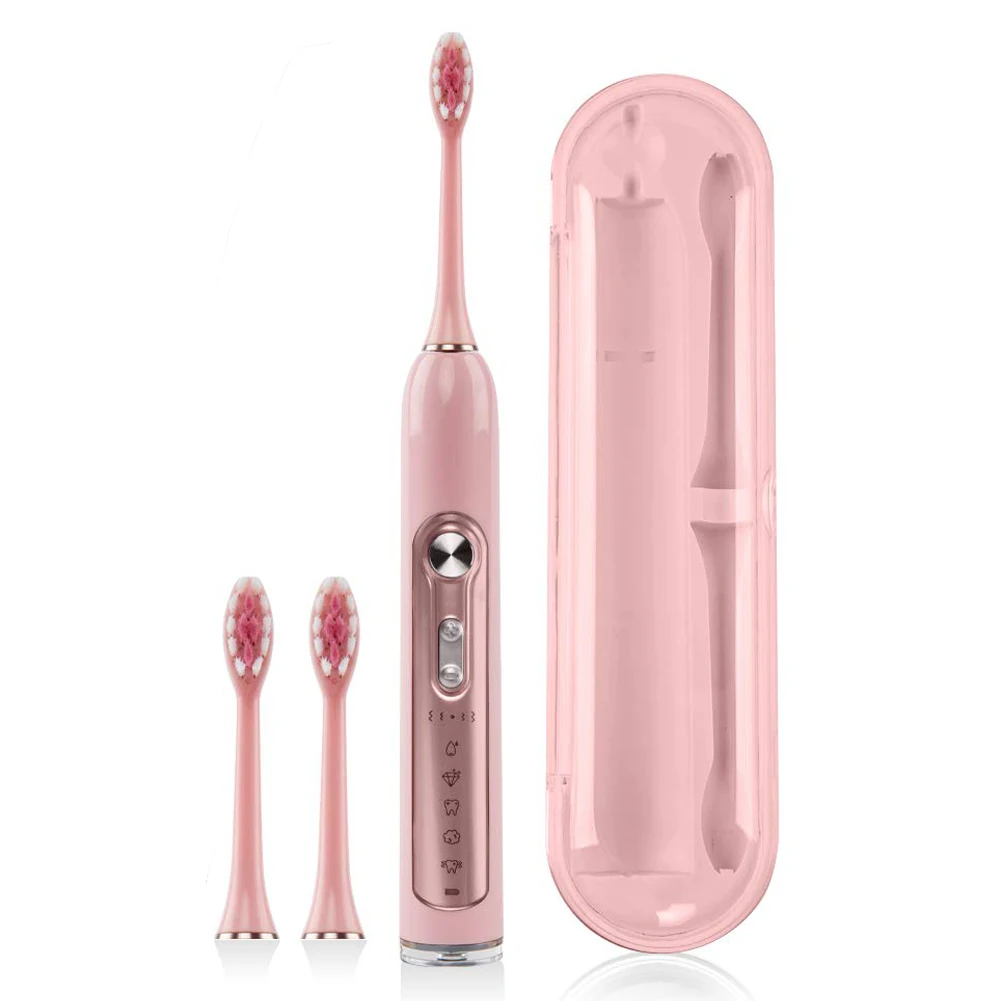 
Best Seller Sonic Rechargeable Electric Toothbrush with 3 Brush Heads for Adults, 5 Modes IPX7 Waterproof Electronic Toothbrush 