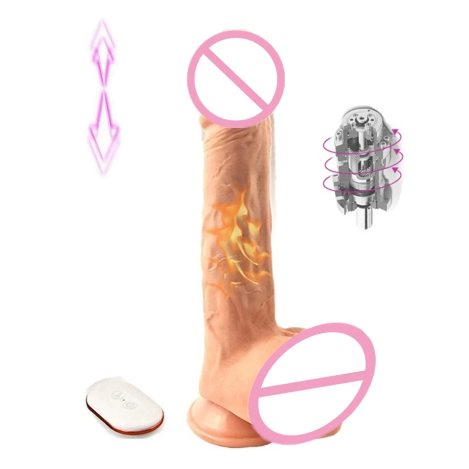 Dropshipping Automatic Artificial Penis with Suction Cup,Electric Vibrating Dildo Vibrator for Women Heating Dicks Sex Machine