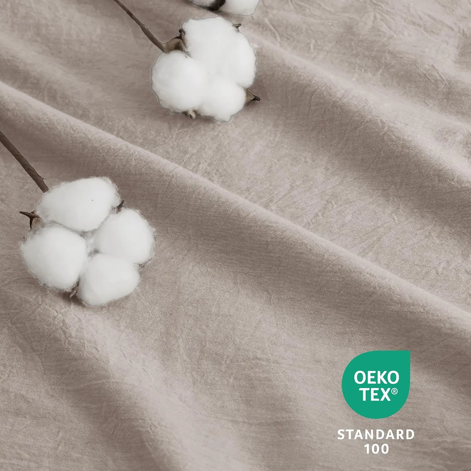 100% Garment Washed Cotton Sheets Set Queen Size, Ultra Soft Cotton Bedding Sheets 4 PCS  Set