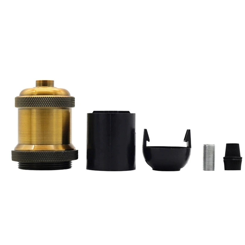 VDE 2 Pin Plug 2 Core Flat Cord Set with and 303 Switch E26 E27 Edison Vintage Lamp Socket DIY Lighting
