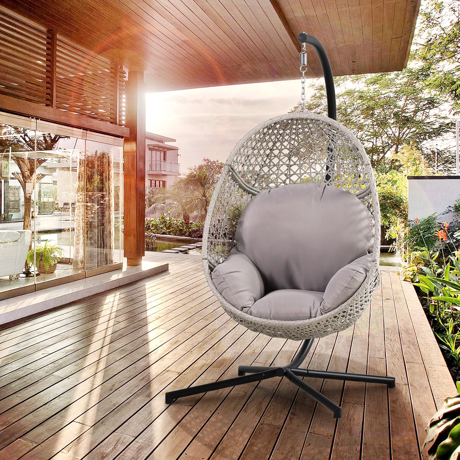 High Quality Rattan Egg Chair Bird Nest Swing Chair Patio Porch Swings Hammock Chairs