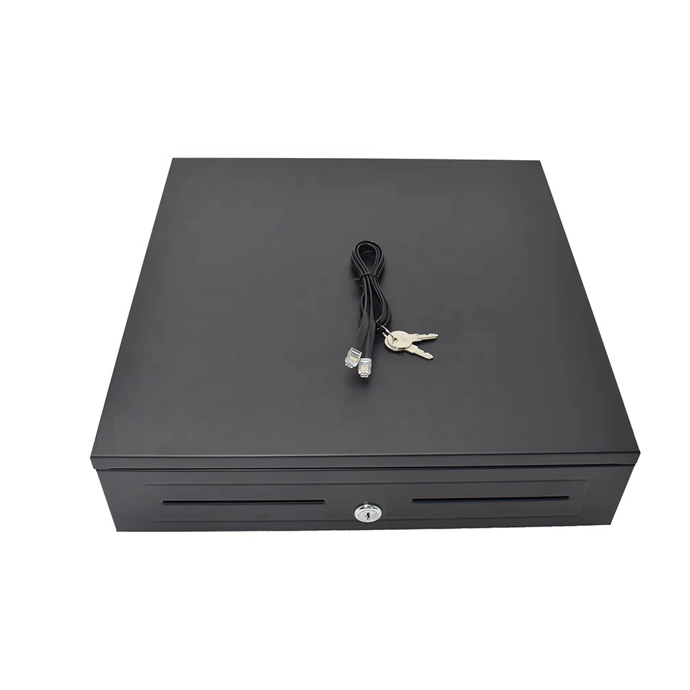 New High Quality Metal Money Cash Box 5 Bills 8 Coins Cash Darwer with Slot and Metal Tray