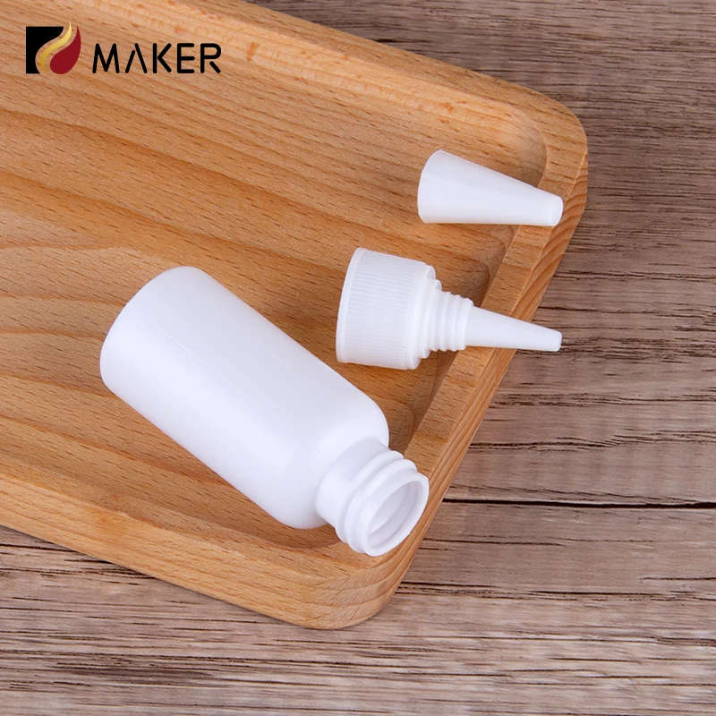 Wholesale black needle tip plastic AB PE glue UV drop glue light resistant nail polish glue cosmetic packaging squeeze bottle