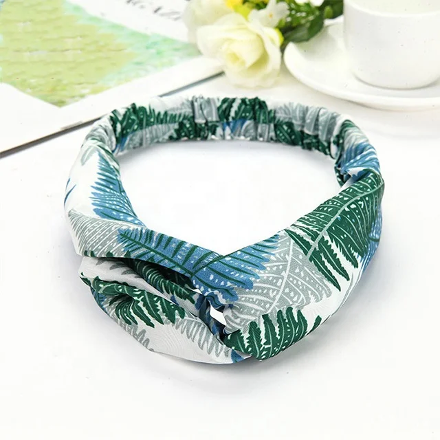2020 cute new arrival luxury designer Rainforest women spa headband with knot wholesale
