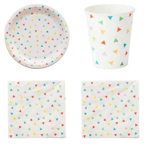 
Easter Party Supplies Paper Plates Cups and Napkins Disposable Eco Friendly Party Tableware Set 