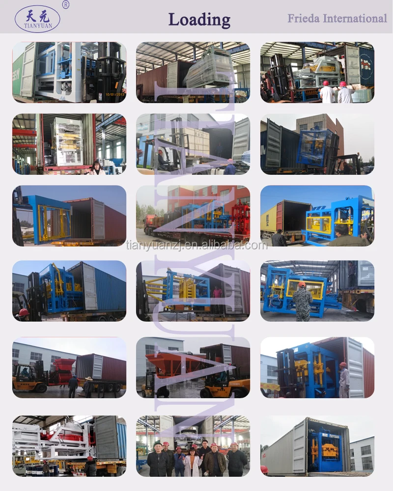Automatic model QTY4-25 Concrete brick making machine price from China block machine supplier