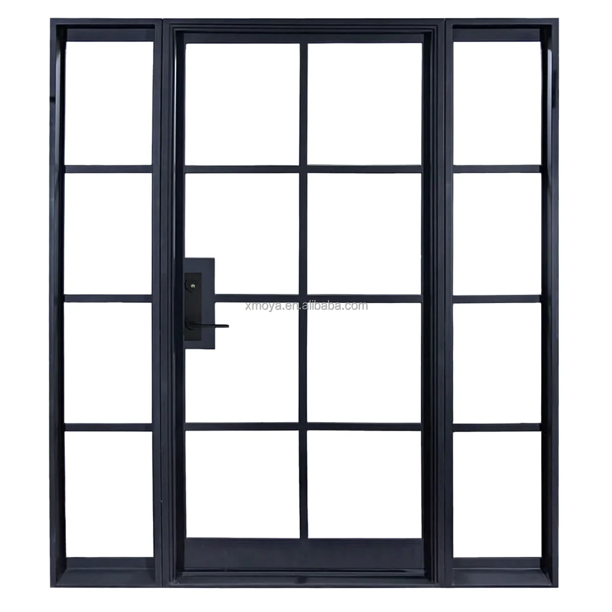 Внутренняя стеклянная дизайнерская французская дверь, современный внешний вход для дома с внутренними глазурованными одиночными железными дверями