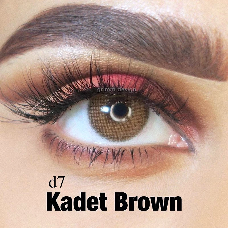 d7 Lorans kadet brown Wholesale natural cosmetic coloured lenses contact for dark eyes