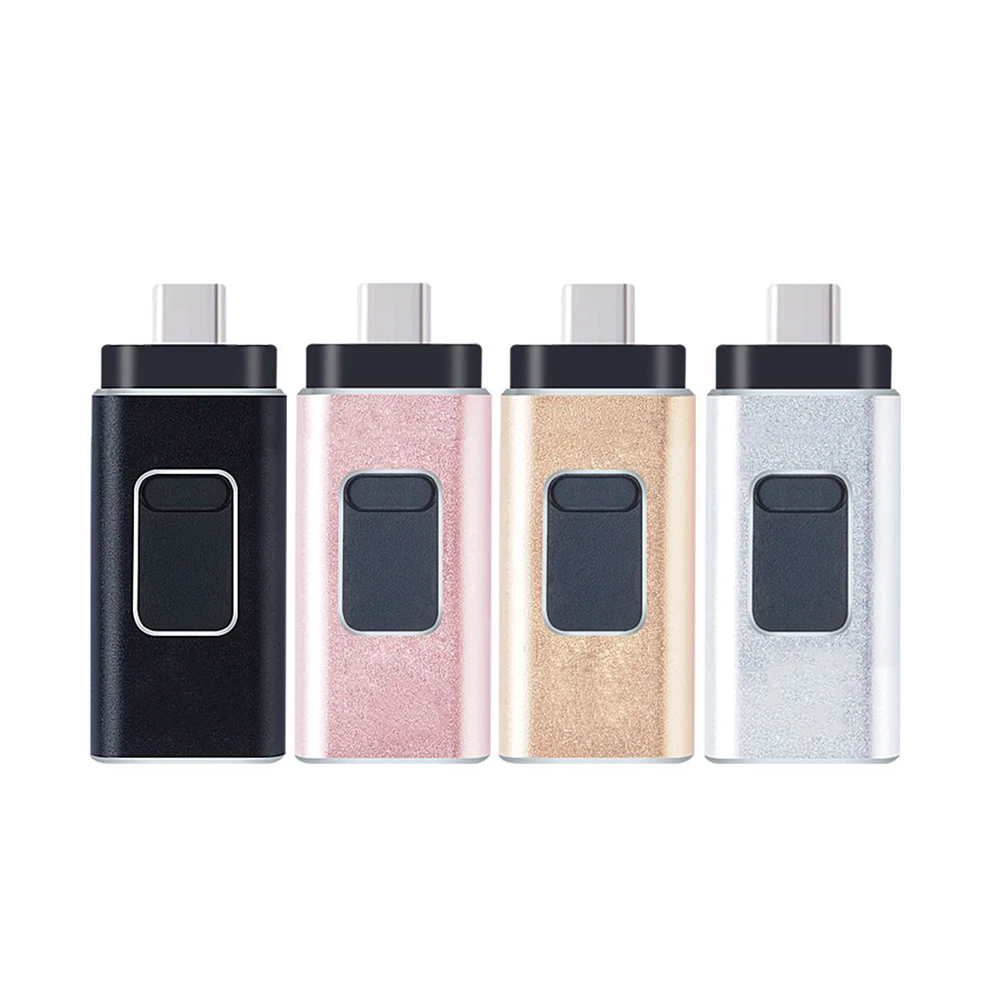 OTG флэш-накопитель 4 в 1 для iPhone IOS карта памяти 8 ГБ 16 32 64 Гб 128 Флэш-Накопитель USB otg