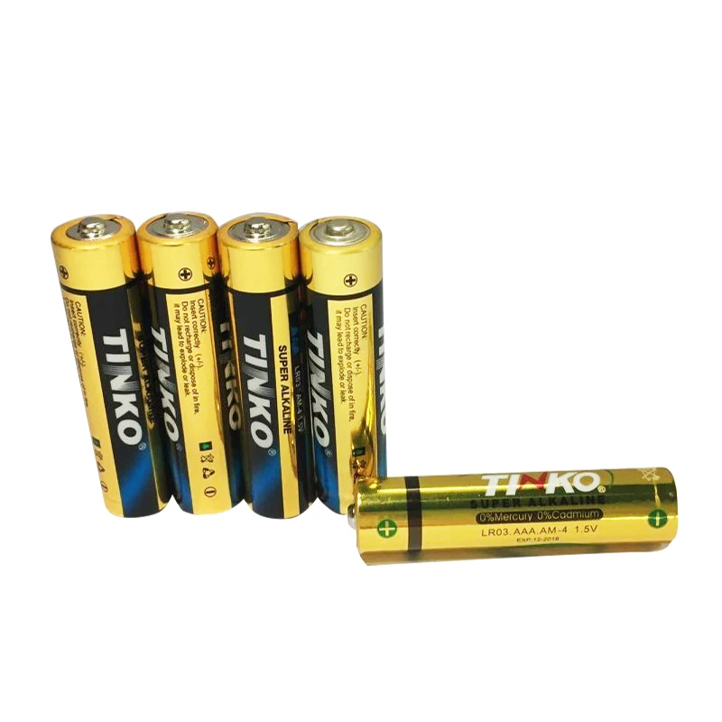 TINKO Non rechargeable 1.5v aaa um4 lr03 No. 7 super alkaline battery for toys