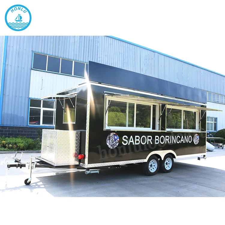 Food Truck Trailer Snack Food Trailer Mobile Kitchen Crepe Catering Trailer With CE