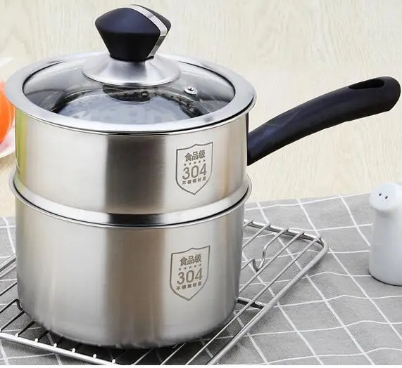 Cooking Pot Cookware Set Glass Lid 304 Stainless Steel food grade non stick pot kitchen tools Christmas new year