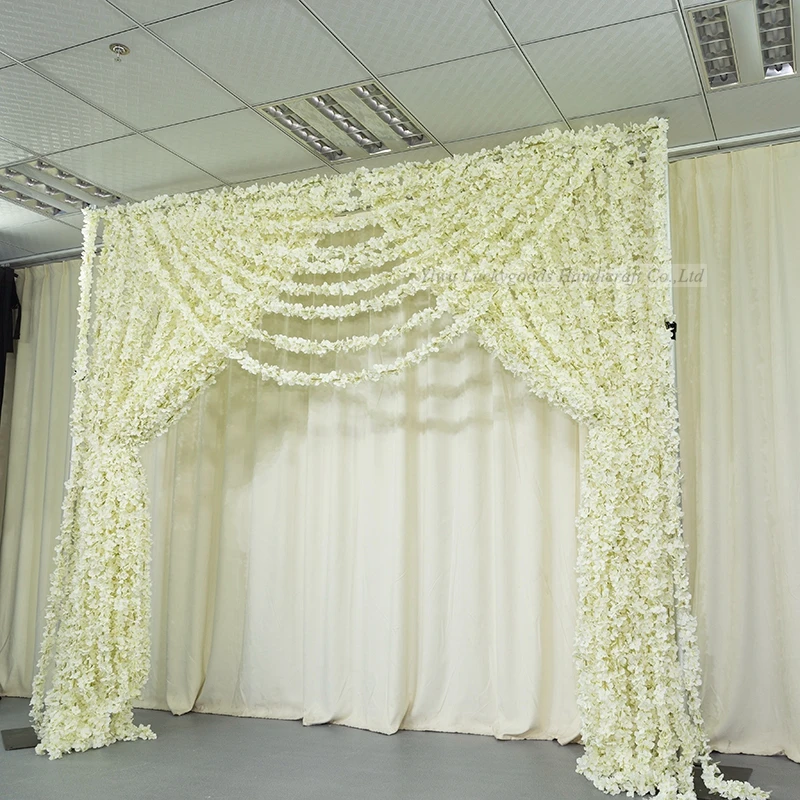 
LFB1092 8ft*10ft gorgeous pure white flower wall for wedding stage decorations 