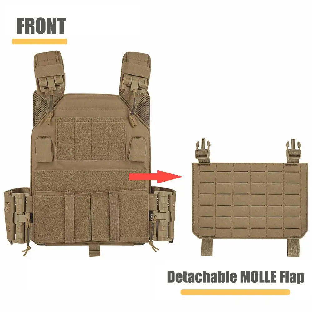 6000D nylon tactical vests light weight tactical armor vest with molle system in multi colors vest plate carrier