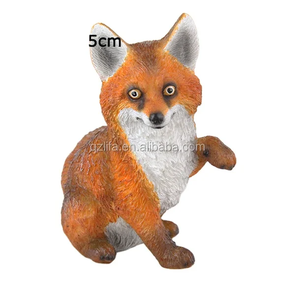 Фигурка животного из смолы, лиса, декор для сада, фабричная цена, поделки из смолы, фигурка животного лисы