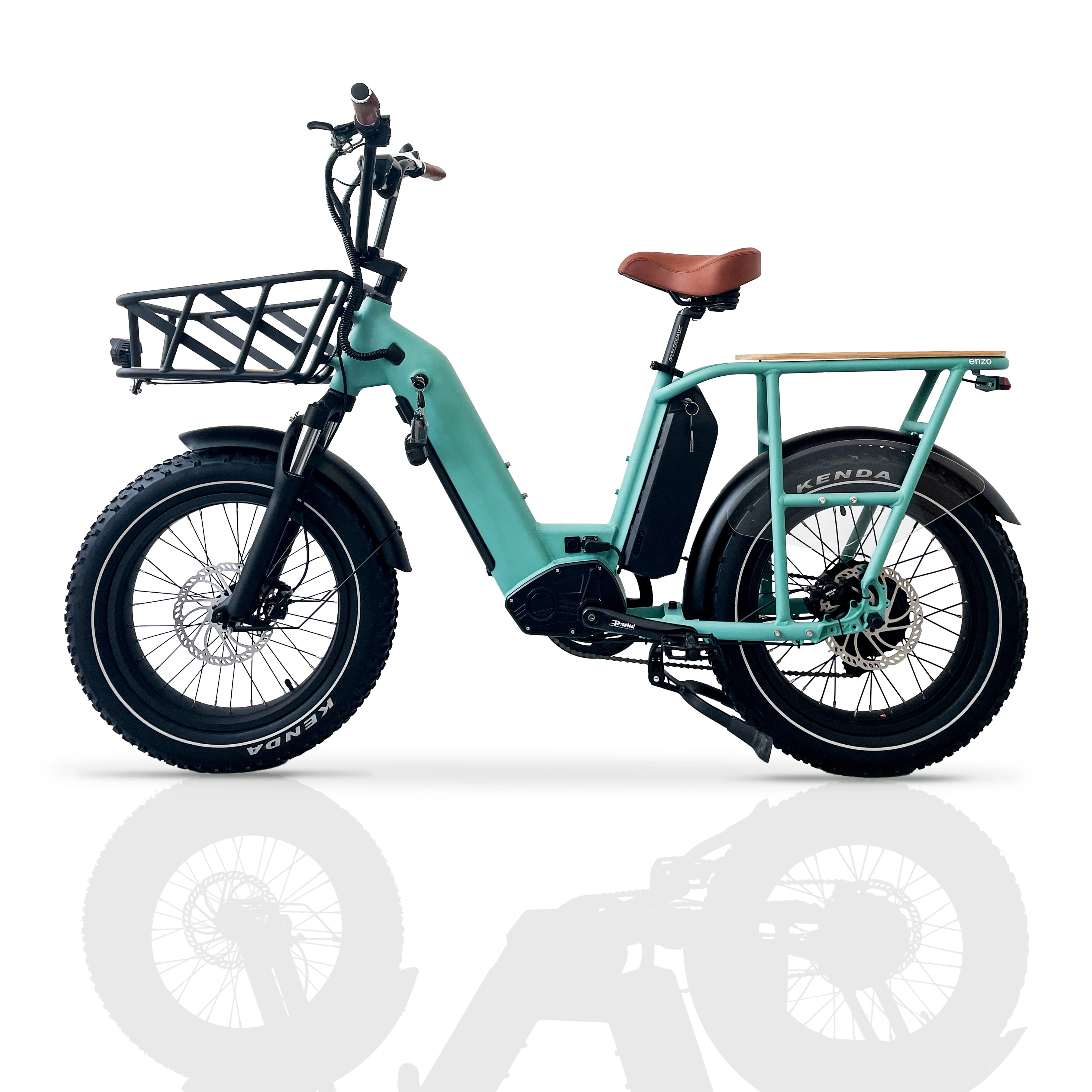 GreenPedel full suspension fat electric bicycle 48v 500w 750w long distance cargo ebike