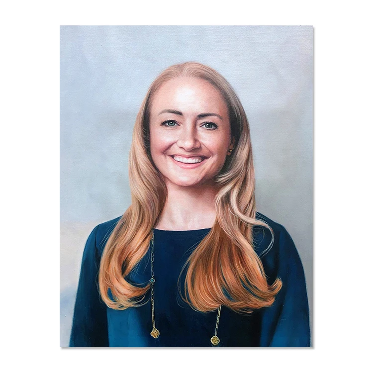 High Quality Handmade Woman Portrait Pictures Realistic Oil Painting Figure Art From Photo