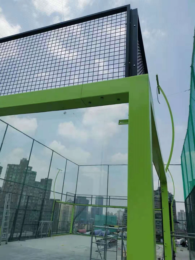 PADEL WORKER Outdoor Assembled Safety Foam Padel, Panoramic Padel Tennis Court