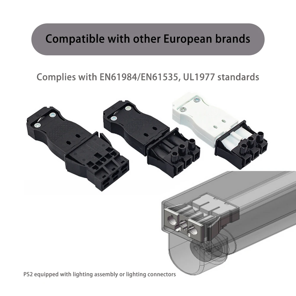 Compact Thin 3 Pin Male Female Electrical Wire Connector PS2A-N3