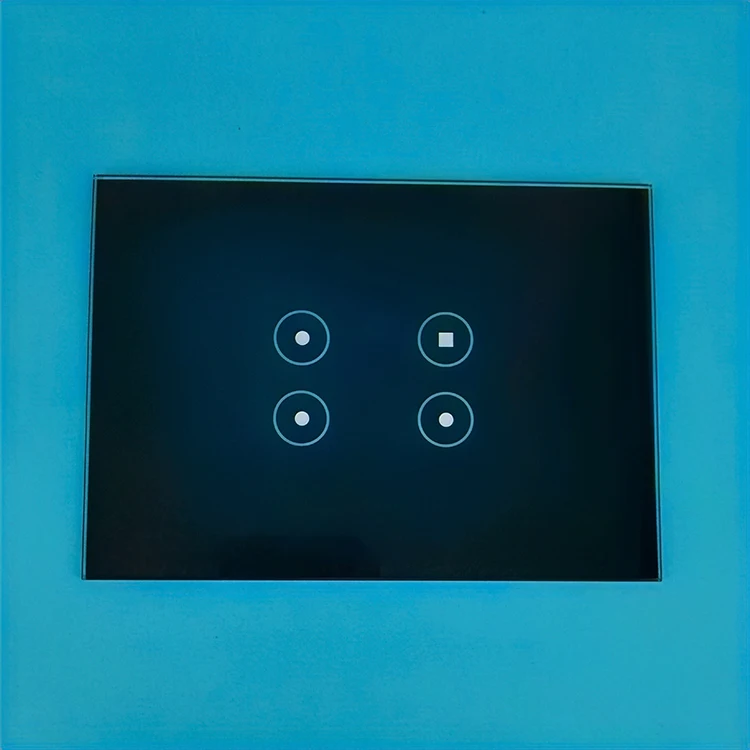 Custom Touch Wall Switch LED Light Tempered Glass Capacitive Switch Sensitive Touch Panel Switch socket For Smart Home