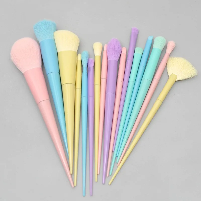 Beauty Tools 17pcs Colorful Makeup Brush Set Premium Soft Synthetic Hair Cosmetic Powder Eyeshadow Makeup Brush Set