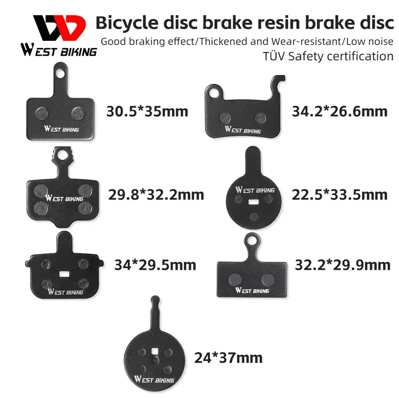 WEST Bike Новая полимерная велосипедная Дисковая тормозная колодка для велосипеда тормозные колодки горных