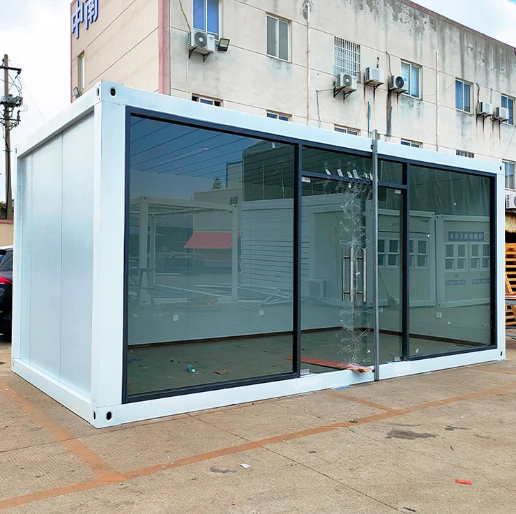 prefabricated mini beach modular container house prefab aluminium structure frame barndominium home