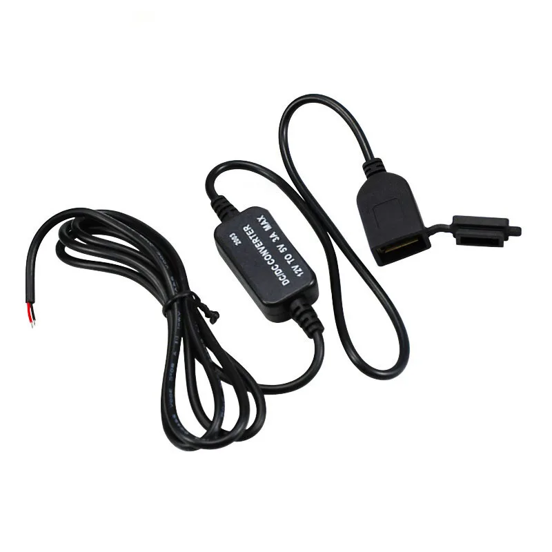 12 Volt To 5 Volt Usb Step Down Buck Car Charger Cable Regulator For Charging Smartphones