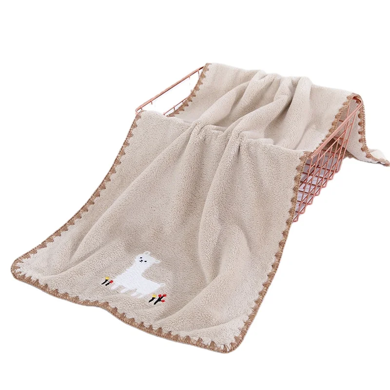 Fashion Cute Animal Pattern Bath Towel Soft and Comfortable Polyester Bath Towel for Children