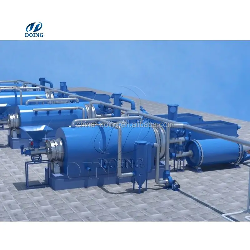 Project case semi-continuous type plastic pyrolysis plant plastic pyrolysis machine in Vietnam