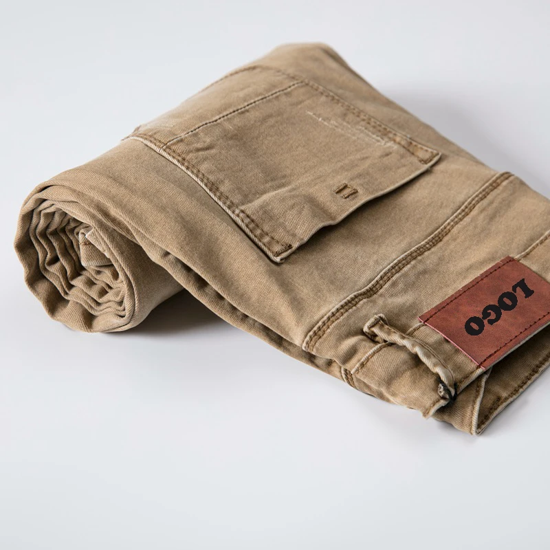 Factory OEM ODM stacked flare jeans Blue Fashion Jean Homme Animal Character Slim Fit Men Jean Pants