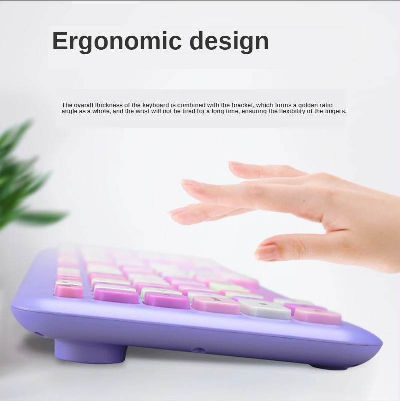 Mofii 666 настольный ноутбук 2 4G Оптический Панк круглый keycap Беспроводная клавиатура мышь