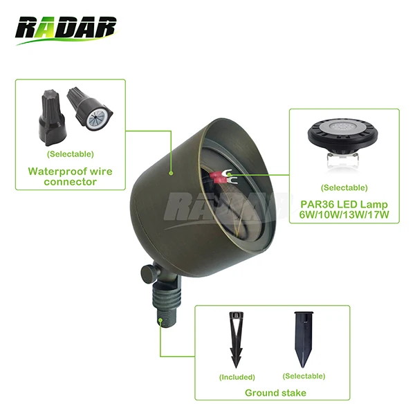 RAL-8106H для наружного освещения с лампой PAR36