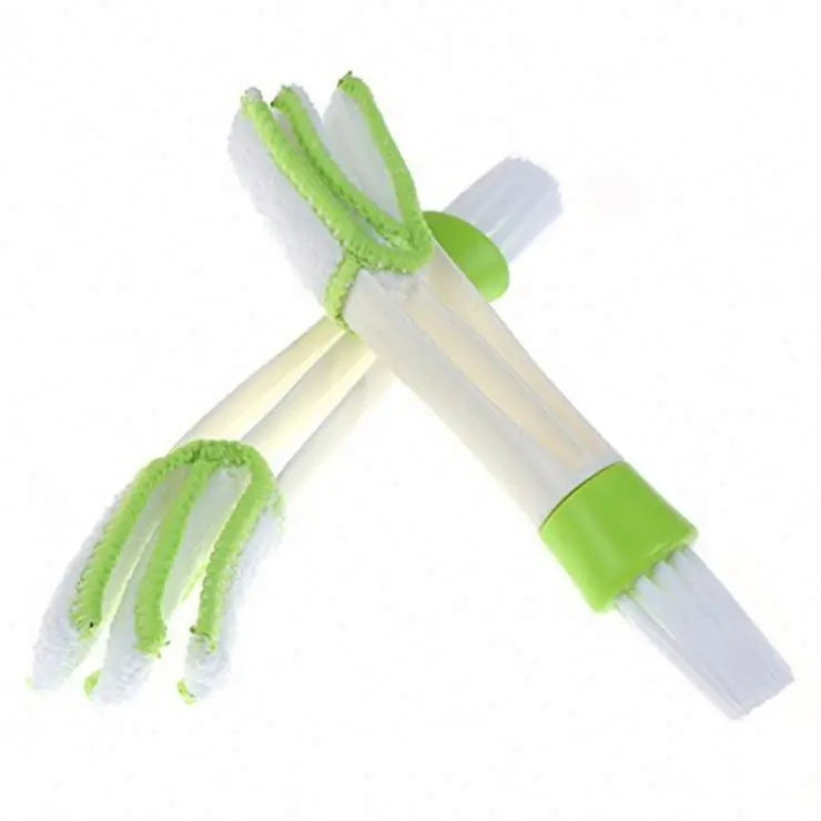 Amazon Hot Sale Double Head Car Air Conditioner Vent Slit Cleaner Brush Window Dusting Blinds Keyboard Cleaning Brushes