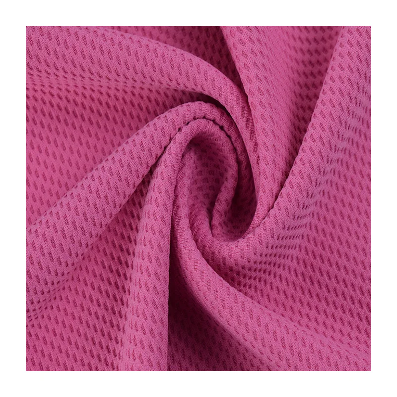 Sportswear Fabric Polyester Knitted Dry Fit Honeycomb Fabric Microfiber Waffle Fabric