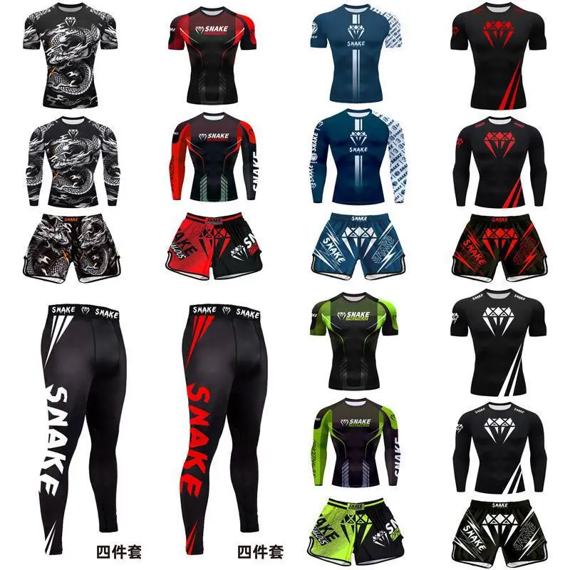 High Quality Breathable Quick Dry Training Competition Muay Thai Martial Arts Fitness School Uniforms Fighting Boxing Clothing