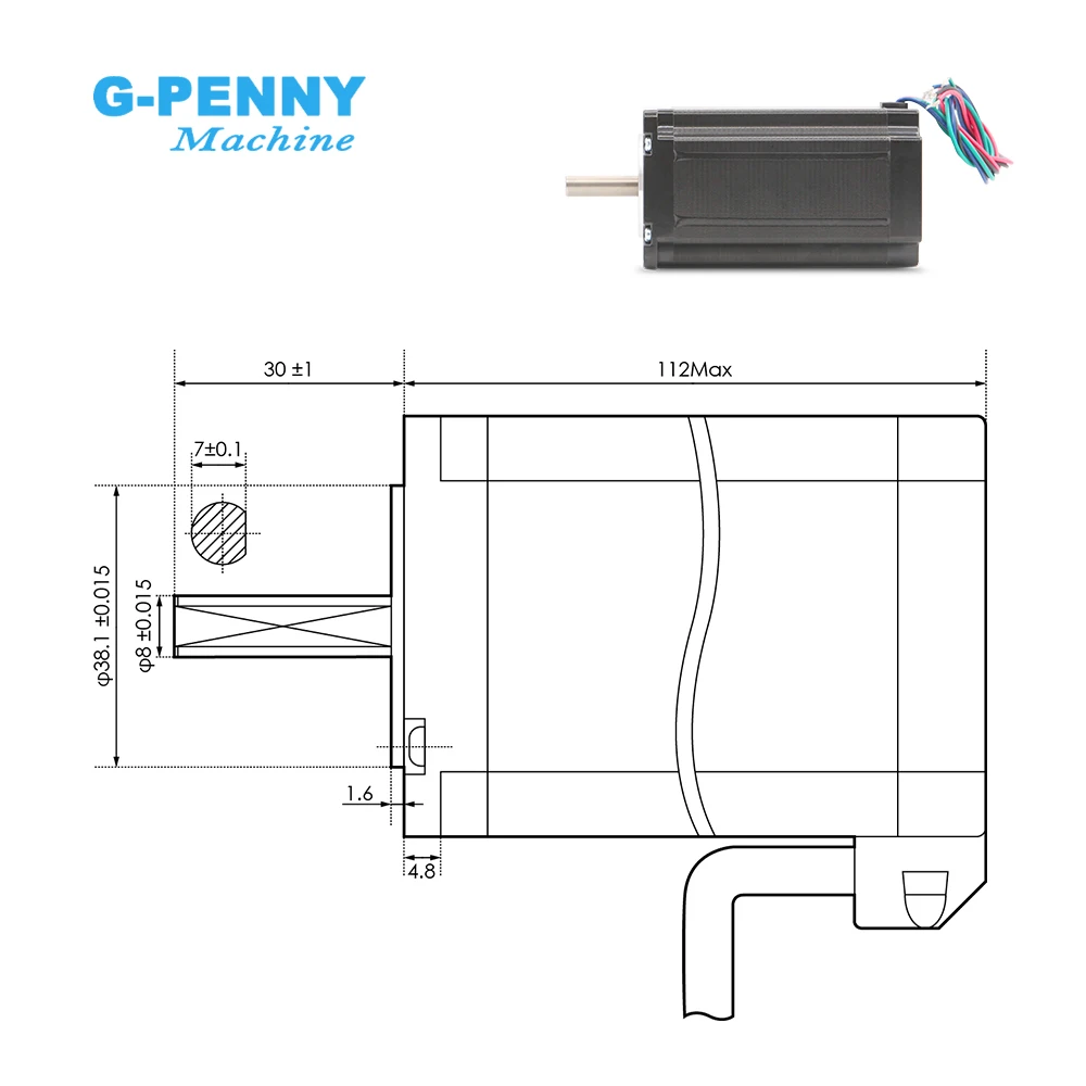 G-Penny NEMA23 57*100 Stepper Motor 300N.Cm 4A L=100mm 3Nm 4 Lead for CNC Engraving Machine 3D Printer