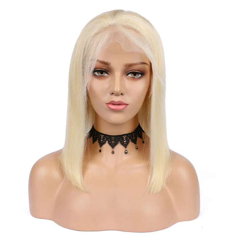 LINDAL 100 dropshipping lace brazilian remy raw hair wholesale 13x4 blond lace front 613 bob cheap virgin  human hair wig