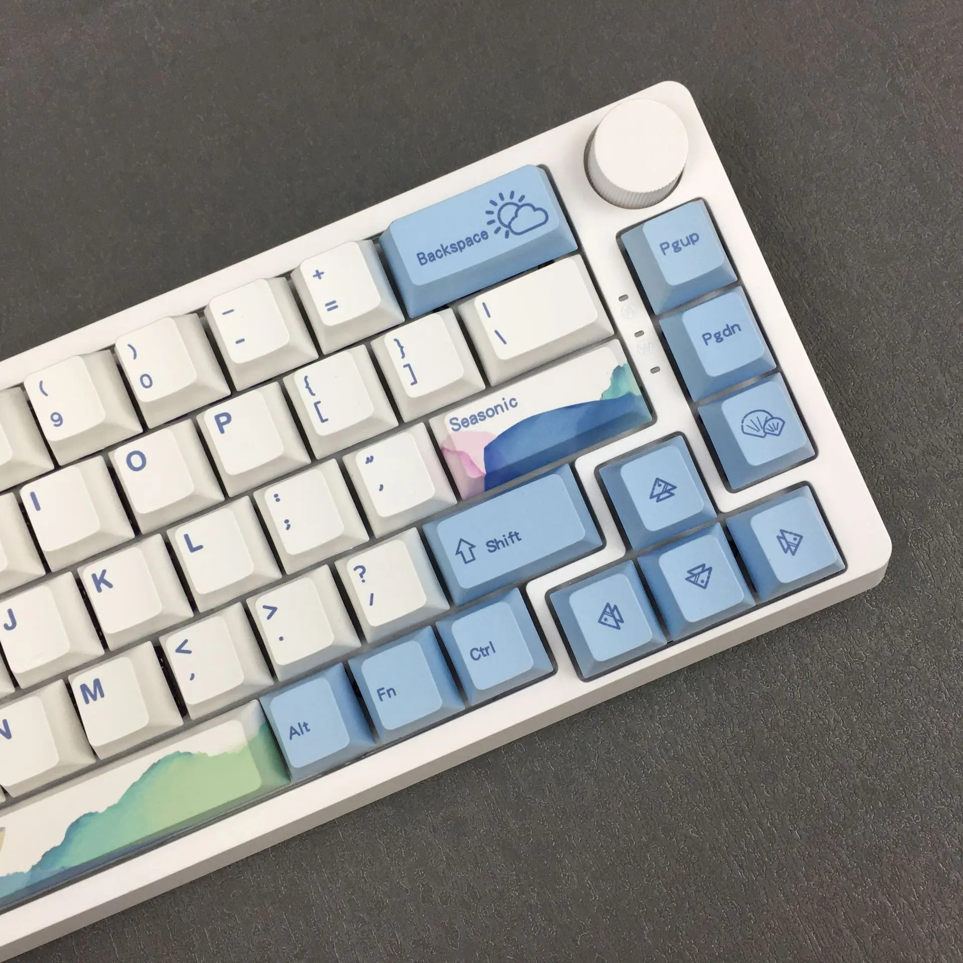HZGAMER 129 keys Oceans Keycaps Set, Custom HXDA Profile Keycap Pudding Dye Sublimation Keycap