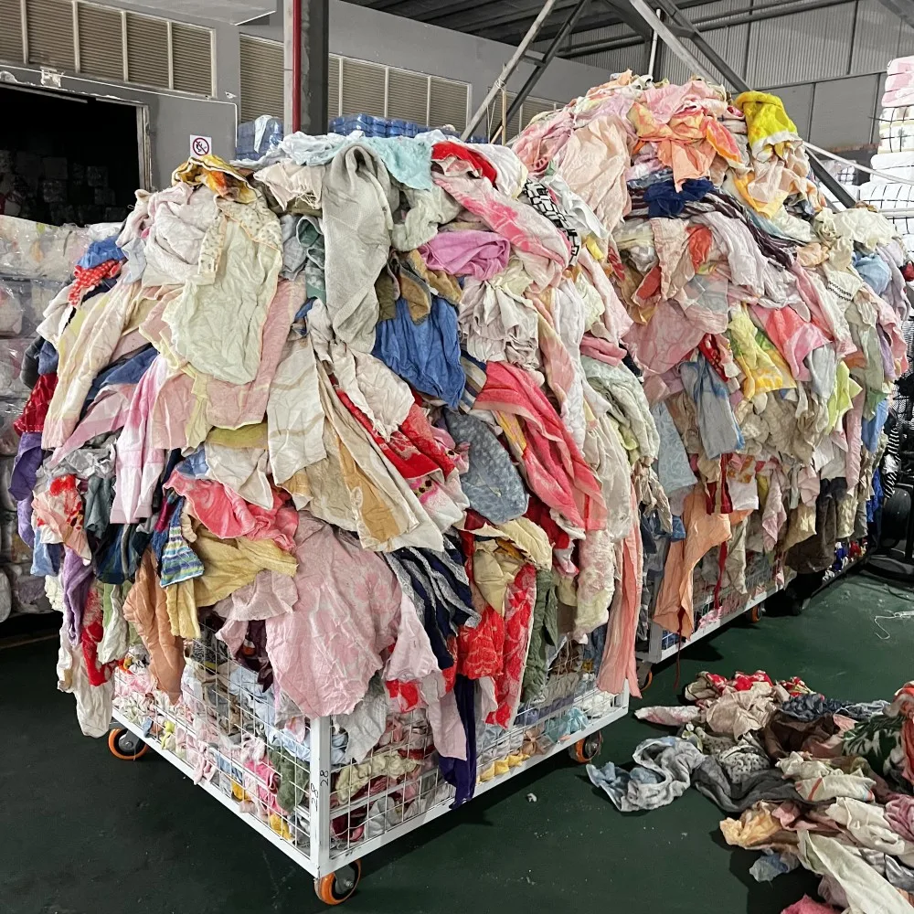 Best sell in Canada  cutting Mixed Color 25 lb 100% cotton cleaning  mixed T-shirt cotton rags