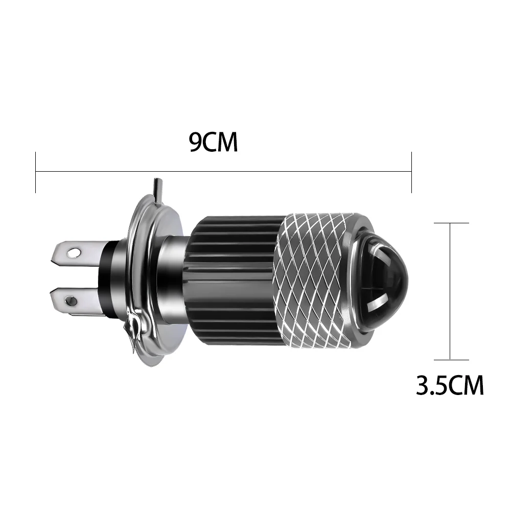 Hot Selling H4 LED Light Motorcycle Headlight Bulbs with Lens Scooter Fog Lights H4 LED Motor Lamp