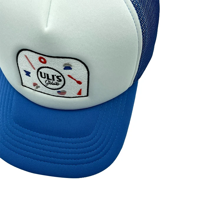  High Quality Cotton Embroidery Logo Foam Trucker Hat Vendor Custom Printing Two Tone Men Women 5 Panel Mesh Hats