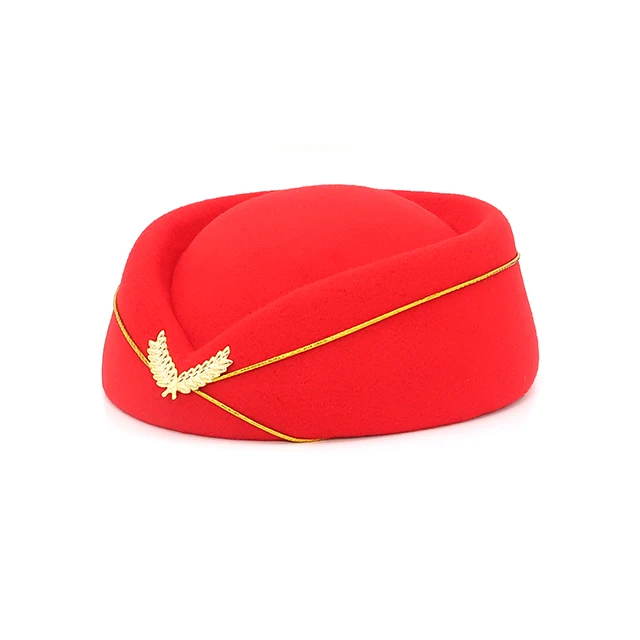 
100% wool women felt stewardess cap air hostess hat 