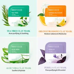 BREYLEE jelly cup clay mask skin whitening clay face mask face deep pore cleansing mud clay facial mask