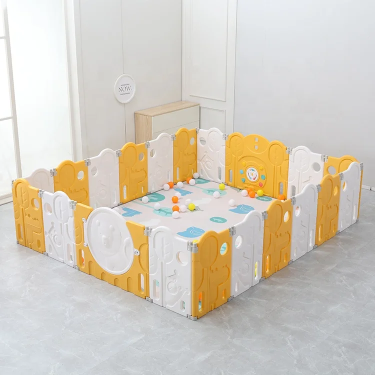 Hot sell Baby folding plastic playpens indoor kids play yard play fence for children
