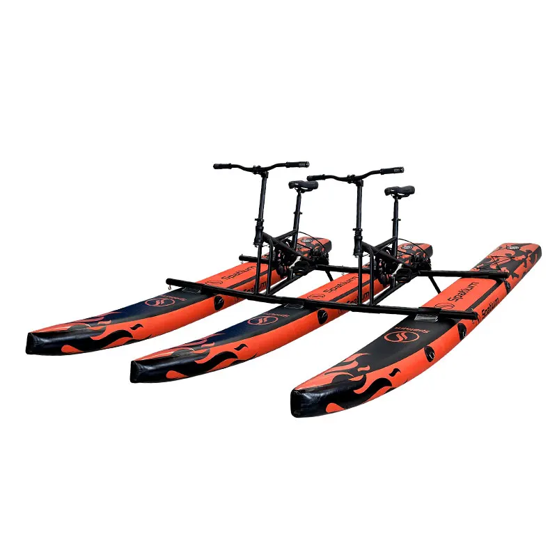 Spatium New Arrival Inflatable 2 Person Stand Up Pontoons Sea Aqua Water Bike Bicycle For Sale