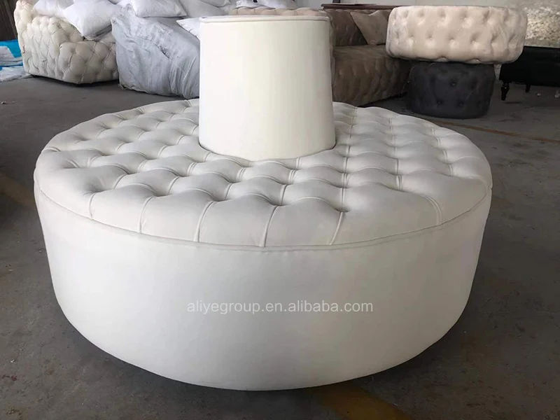 New model product hotel circular modern living room tufted round velvet sectional button-tufted sofa