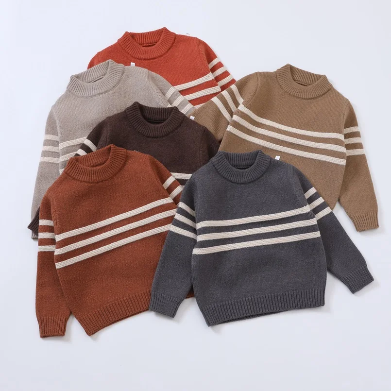 First-Class Service Pledge Wonderful Animal and Cat Elements Boy Winter Sweaters for Kids