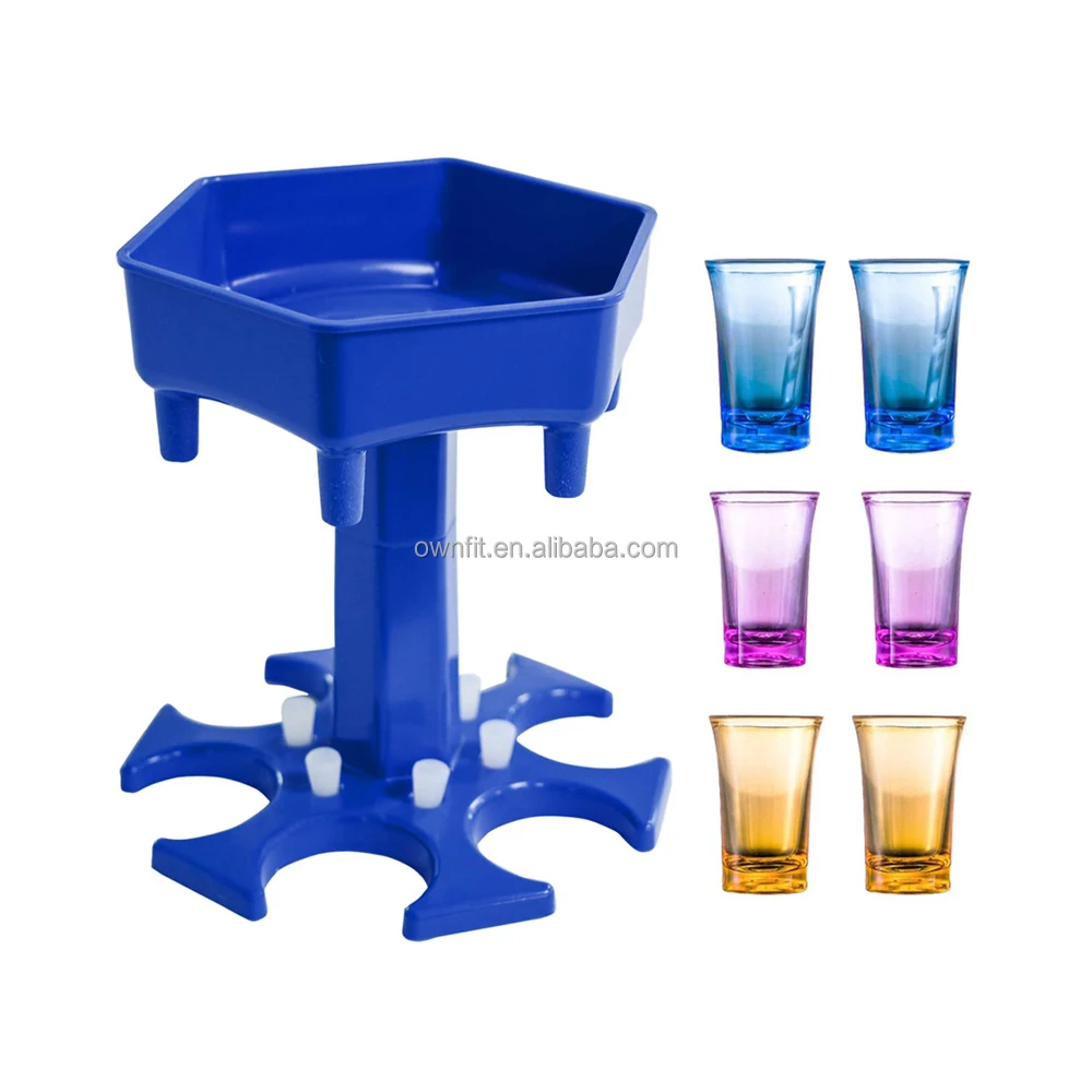 2021 New Trending 6 Shot Glass Dispenser And Holder Beer Wine Drinking Filling Liquids Dispenser
