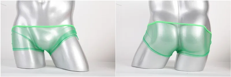 New Transparent sexy men boxers mesh boxers for men lingerie night club underwear